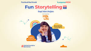 Ceritakan dongeng binatang ini malam nanti agar hubungan anda dengannya menjadi semakin dekat. Ajak Si Kecil Mendengarkan Dongeng Cerita Sapi Yang Lucu Di Festival Hari Anak Kumparan Com