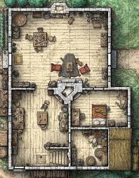 Cabin 1 Bedroom Stairs Up Trapdoor Down Floors Floors Fantasy City Map Dungeon Maps Fantasy Map
