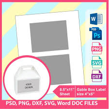 Moving box label template breaker excel free free collection 46 folder template professional free printable labels word lebenslauf vorlage fotos free collection 20 file label template picture free of file label template simple with 960 x 720 pixel photos source : Gable Box Label Template Psd Dxf 8 5x11 Sheet Png Printable Svg Ms Word Docx Paper Party Supplies Stickers Labels Tags