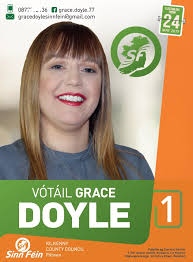 Leaflet from Grace Doyle -Sinn Féin -Piltown #LE19
