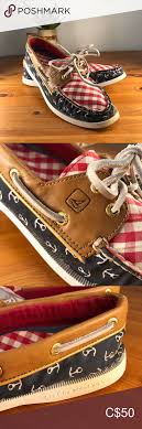 Free shipping & exchanges, and a 100% price guarantee! Sperry Anchor Gingham Canvas Boat Shoes Canvas Boat Shoes Boat Shoes Leather Boat Shoes