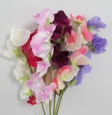 Shop floral supplies 125+ varieties, colors white to purple for your pinterest board Artificial Silk Sweet Pea Bundle Just Artificial