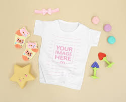 Download Baby Shirt Mockup Surrounded By Little Girl Accessories Mediamodifier
