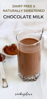 Dairy Free Naturally Sweetened Chocolate Milk Cook Up Love Recipe Clean Eating Chocolate Milk Chocolate Recipes Healthy Chocolate Milk