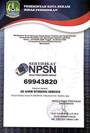 Oct 27, 2016 · sertifikat nomor pokok sekolah nasional (npsn) adalah kode unik pengenalan satuan pendidikan yang membedakan satu sekolah dengan sekolah yang lain. Sd Smp Islam Riyadhus Shalihin Twitterren Alhamdulillah Pemerintah Kota Bekasi Dinas Pendidikan Mengeluarkan Sertifikat Npsn Nss Untuk Sdi Riyadhus Shalihin