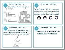 Microscope Task Cards For Middle And High School Teaching Biology Homeschool Science Experiments Life Science Classroom