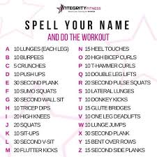 Integrity Fitness Ltd On Instagram Here S A Challenge Spell Out Your Workout Up The C Fitness Instagram Names Spell Your Name Workout Fitness Instagram