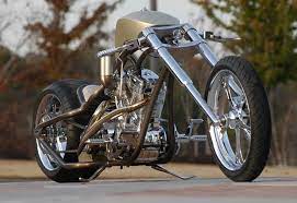Precious Metal Custom Bobber Motorcycle Chopper Chopper Motorcycle