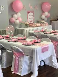 Pink White And Silver Decor Baby Shower Decorations Silver Decor Shower Decorations