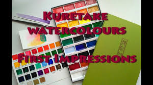 kuretake gansai tambi watercolors colour chart first impressions