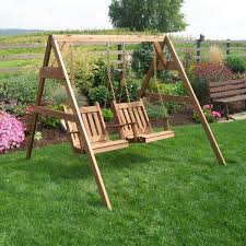Fanback garden swing sets 4 or 5 ft. Western Red Cedar 5 2x4 A Frame Swing Stand For 2 Chair Swings Hangers Included By A L Furniture