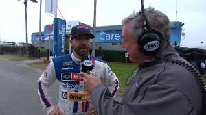 Paul Menard reacts to crash