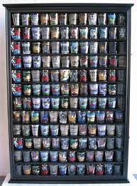 Large 144 Shot Glass Display Case Holder Cabinet Shadow Box Etsy Glass Display Case Display Case Shadow Box Display Case