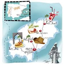 Ibiza Map Eleni Tsakmaki Illustrated Map Map Art Map
