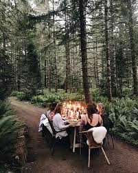 An Intimate Dinner In The Woods For Intothewoodlandsretreat Food For The Body And Soul So Honored To H Woodland House Outdoor Dinner Parties Family Outdoor