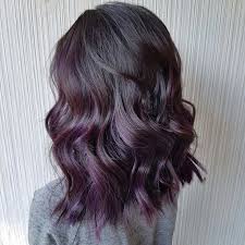 Brown on brown highlights are far more striking than you might think, as flawlessly demonstrated by wella passionista, nicole. Purple Highlights Balayage Hair Purple Purple Hair Highlights Dark Purple Hair