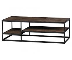 Constituées en bois recyclé, ces tables aux design industriel allient à merveille le. Table Basse Rectangulaire En Bois De Teck Et Metal Jelta Top Tendance