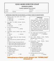 Rpp Bahasa Jawa Kelas 4 Semester 1 Ilmusosial Id