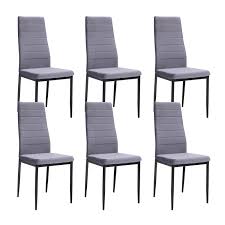 Check spelling or type a new query. Nicemoods Set Of 6 Dining Chairs High Back Kitchen Chairs With Metal Frame Soft Seat Modern Design Chairs For Leisure Home Living Room Grey Buy Online In Faroe Islands At Desertcart 155224286