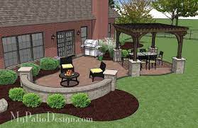 Use contoured paver patterns for elaborate driveways and entrances, or apply more simplistic designs for walkways and patios. 495 Sq Ft Concrete Paver Patio Design With Pergola Large Backyard Landscaping Patio Layout Patio Pavers Design