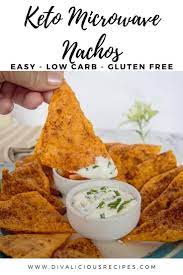 Low Carb Microwave Nachos Divalicious Recipes Recipe Keto Diet Snacks Low Carb Recipes Snacks Low Carb Nachos