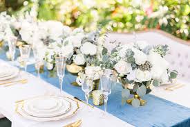 An attractive color combination choice for your reception. Dreamy Dusty Blue Gold Wedding Ideas You Need To See