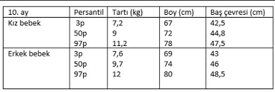 10 aylik bebek gelisimi 10 aylik bebegin boyu kilosu beslenmesi uykusu ve gelisim tablosu