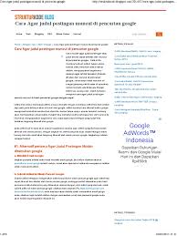 Check spelling or type a new query. Cara Agar Judul Postingan Muncul Di Pencarian Google