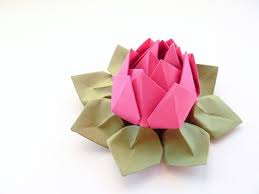 Origami Lotus Flower Decoration Gift Or Favor By Fishandlotus 6 50 Origami Lotus Flower Paper Lotus Easy Origami Flower
