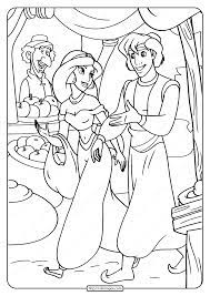 Download and print these jasmine aladdin coloring pages for free. Free Printable Aladdin And Jasmine Coloring Page