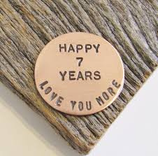 7 years together is a lucky milestone, one to celebrate and saying you have been married for 7 years seems so much longer than 6! Gifts For Her 7th Anniversary Golf Ball Marker For Husband 7 Year Anni C And T Custom Lures