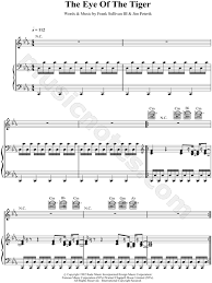 Survivor The Eye Of The Tiger Sheet Music In C Minor Transposable Download Print Sheet Music Survivor Music