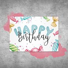 Gluckwunschkarte Zum Geburtstag Bonbon Gluckwunschkarte Geburtstag Gluckwunschkarte Geburtstagskarte