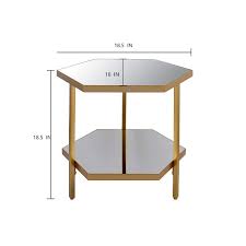 4.5 out of 5 stars. Modern Mirror Glass And Metal End Table Double Layer Side Tables For Living Room 18 5x16x18 5inch Buy Online At Best Price In Uae Amazon Ae