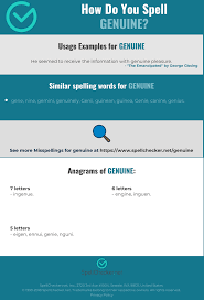 Genuine ms products are definitely worth searching for. Correct Spelling For Genuine Infographic Spellchecker Net
