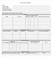 Daily Work Report Template Unique Sample Daily Report 25 Documents In Pdf Word Peterainsworth In 2021 Report Template Daily Activities Printable Lesson Plans