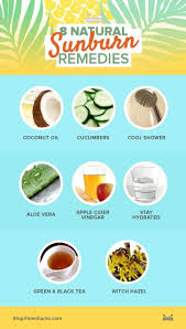 Make strong black tea and let cool. 8 Easy And Natural Sunburn Remedies Natural Remedies Skin Care