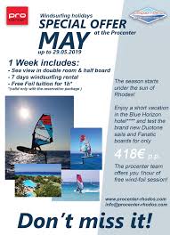 We all learn from each other, support each other when we're starting out and challenge each other to go farther. Procenter Boardrider Holidays Procenter Rhodos Windsurf Special In May