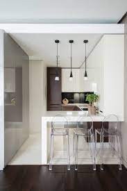 30 Remarkable Breakfast Bar Ideas For Small Kitchens White Kitchen Interior Design Minimalist Kitchen Design Small Modern Kitchens