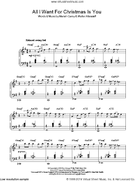 All I Want For Christmas Is You ноты для фортепиано Carey All I Want For Christmas Is You Sheet Music Intermediate Version 2 For Piano Solo Sheet Music Christmas Sheet Music Piano Sheet Music