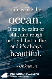 Life Is Like The Ocean It Can Be Calm Or Still And Rough Or Rigid But