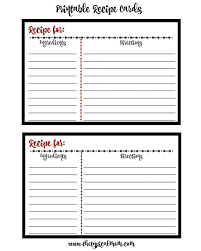 Printable Recipe Cards Printable Recipe Cards Recipe Cards Template Recipe Cards