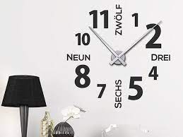 Neuwertige wanduhr durchmesser 35 cm mit aluminiumring. Wandtattoo Uhr Modernes Design Wanduhr Wandtattoo De Wandtattoo Uhr Wanduhr Design Wanduhr
