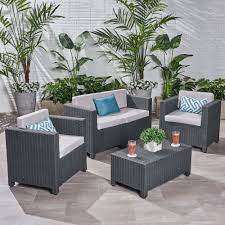 Get 5% in rewards with club o! Waverly Outdoor 4 Seater All Weather Chat Set With Cushions By Christopher Knight Home On Sale Overstock 27160073
