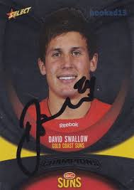 Signed David Swallow Gold Coast Suns Autograph