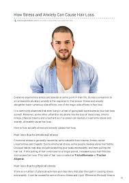 The follicles are not damaged, and the hair will grow back. Pdf How Stress And Anxiety Can Cause Hair Loss Hairtransplantdubai Com How Stress And Anxiety Can Cause Hair Loss Abia Amir Academia Edu