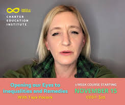 Join "Opening our Eyes to Inequalities and Remedies" our upcoming course  beginning Nov 15