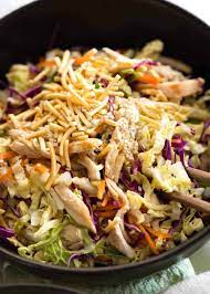 Made with cabbage, carrots, green onions and chicken, finished with sesame seeds, this is terrific for packed lunches as it keeps well for days! Chinese Chicken Salad Recipetin Eats