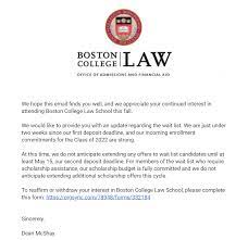 Update Of Bc Waitlist Lawschooladmissions