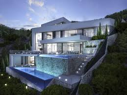 Une Piscine De Reve Au Pied D Une Immense Villa Maison Architecte Moderne Maison D Architecture Architecture Maison Moderne